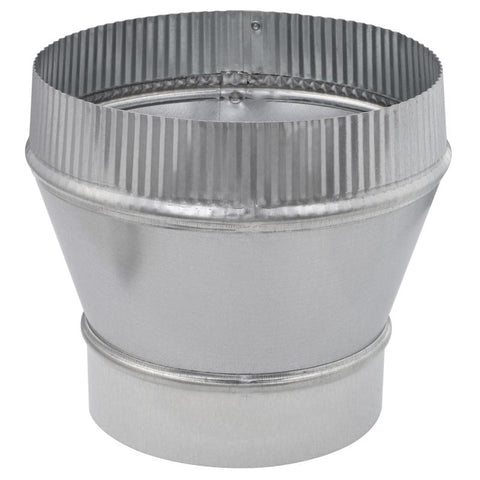 Imperial 6 in. D X 8 in. D Galvanized Steel Furnace Pipe Increaser