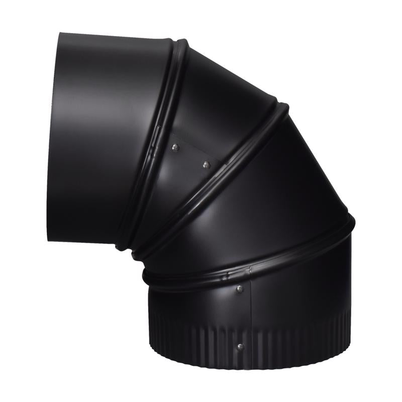 Imperial 7 in. D X 7 in. D Adjustable 90 deg Galvanized Steel Stove Pipe Elbow (Pack of 4)