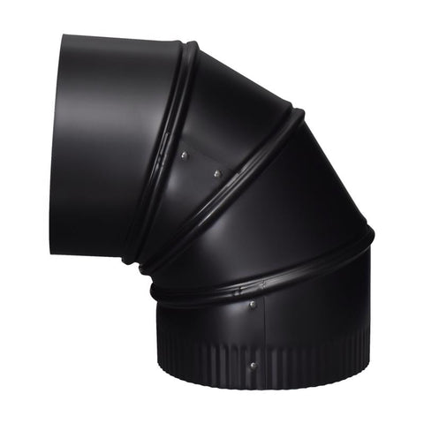 Imperial 7 in. D X 7 in. D Adjustable 90 deg Galvanized Steel Stove Pipe Elbow (Pack of 4)