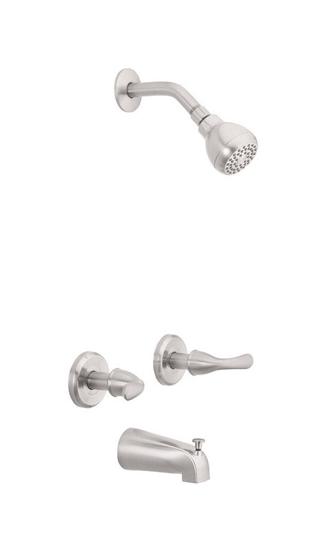 Oakbrook Collection Essentials 2-Handle Brushed Nickel Tub and Shower Faucet
