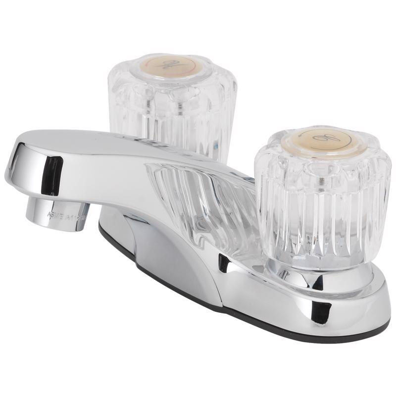 Oakbrook Collection Essentials Chrome Transitional Two-Handle Bathroom Sink Faucet 4 in.