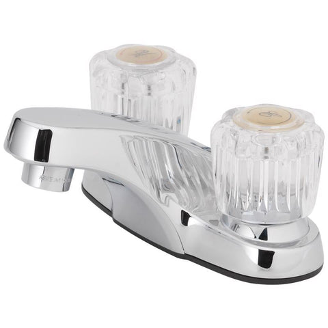 Oakbrook Collection Essentials Chrome Transitional Two-Handle Bathroom Sink Faucet 4 in.