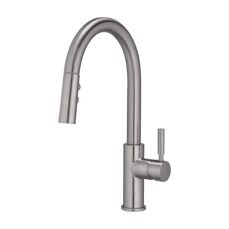 Oakbrook Collection Vela One Handle Brushed Nickel Pull-Down Kitchen Faucet