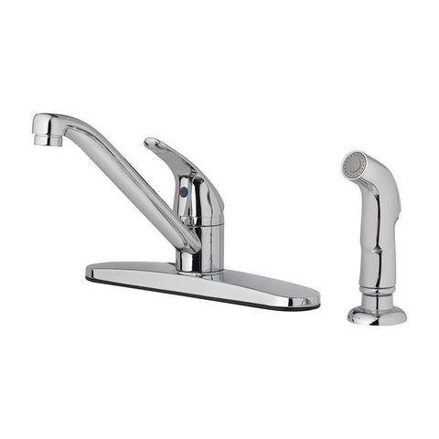 Oakbrook Collection Essentials One Handle Chrome Kitchen Faucet Side Sprayer Included