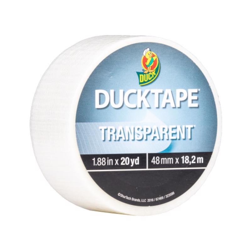 Cinta de embalar transparente Duck de 1,88 pulg. de ancho × 20 yd de largo