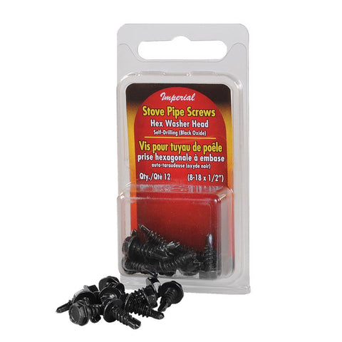 Imperial Steel Stove Pipe Screw (Pack of 12)