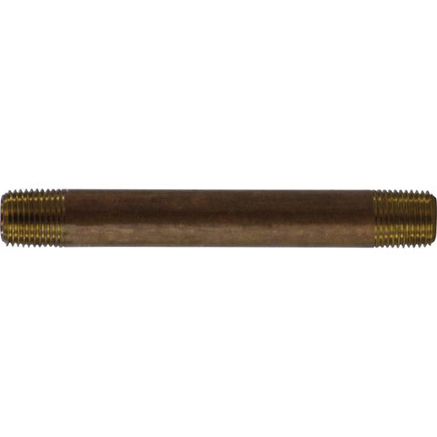 Anderson Metals 1/8 in. MPT in. X 1/8 in. D MPT Red Brass Nipple 2 in. L