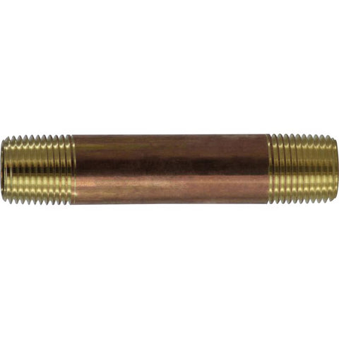 Anderson Metals 1/2 in. MPT in. X 1/2 in. D MPT Red Brass Nipple 2 in. L