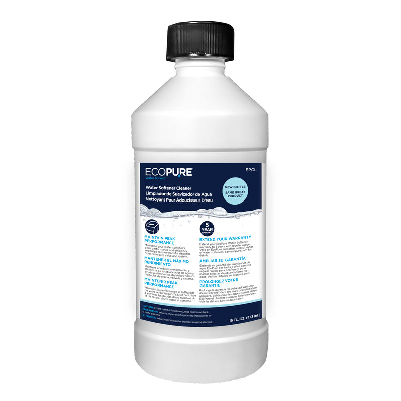 EcoPure Water Solved Water Softener Cleaner Liquid 16 oz (Pack of 3)