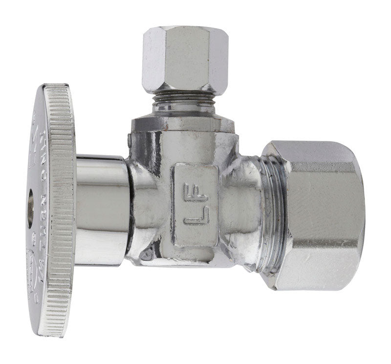 Plumb Pak 5/8 in. Compression in. X 1/4 in. Compression Brass Angle Valve
