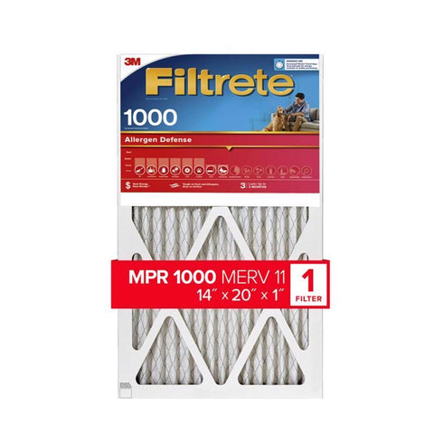 Filtrete 14 in. W X 20 in. H X 1 in. 1000 MPR Pleated Allergen Air Filter 1 pk (Pack of 4)