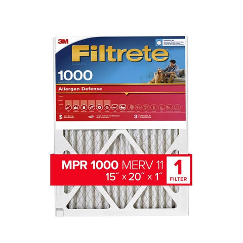 Filtrete 15 in. W X 20 in. H X 1 in. 1000 MPR Pleated Microparticle Air Filter 1 pk (Pack of 4)