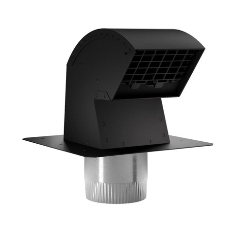 Imperial Premium 9 in. L X 4 in. D Black/Silver Galvanized Steel Roof Cap with Collar (Pack of 3)