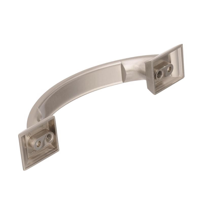 Amerock Candler Transitional Arch Cabinet Pull 3 in. Satin Nickel Silver 5 pk