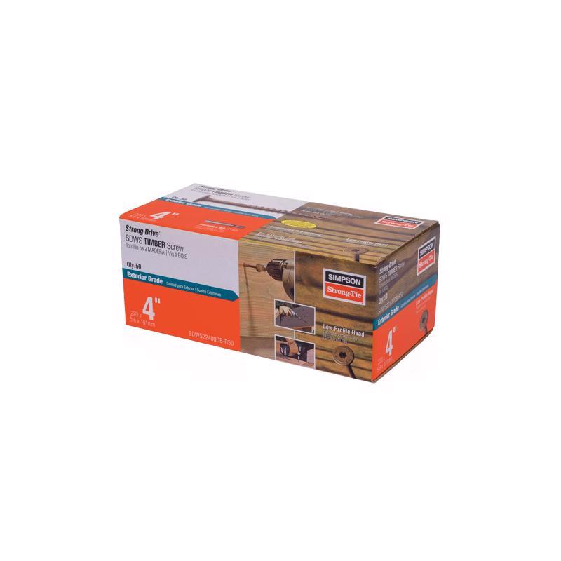Simpson Strong-Tie Strong-Drive No. 5 Sizes X 4 in. L Star Low Profile Head Bold Structural Screws