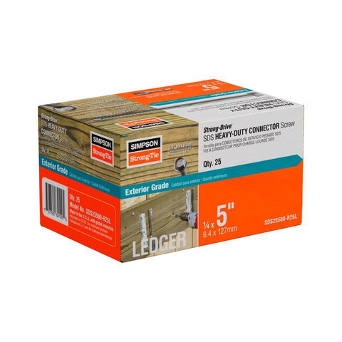 Simpson Strong-Tie Strong-Drive No. 3 Sizes X 5 in. L Star Hex Head Serrated Structural Screws