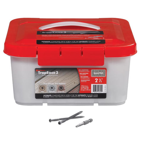 FastenMaster TrapEase No. 20 X 2-1/2 in. L Gravel Path Torx Ttap Star Head Composite Deck Screws 105