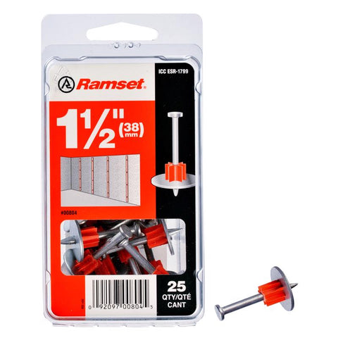 Ramset .3 in. D X 1-1/2 in. L Steel Flat Head Drive Pin 25 pk