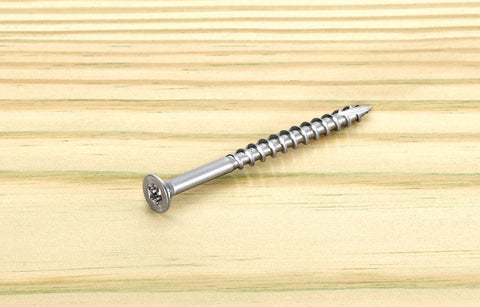 Starborn Deckfast No. 8 X 2 in. L Silver Star Flat Head Deck Screws 100 pk