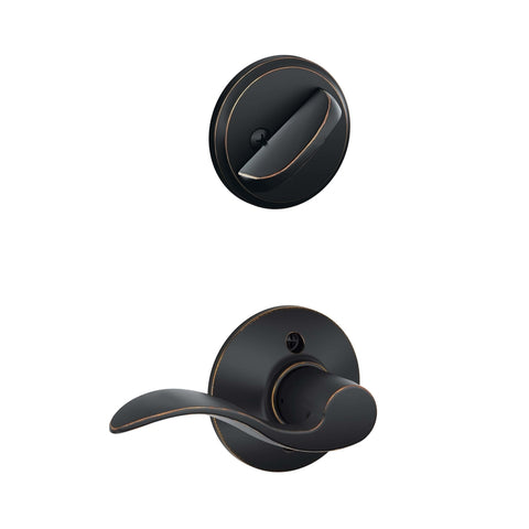 Schlage Modern Aged Bronze Handleset