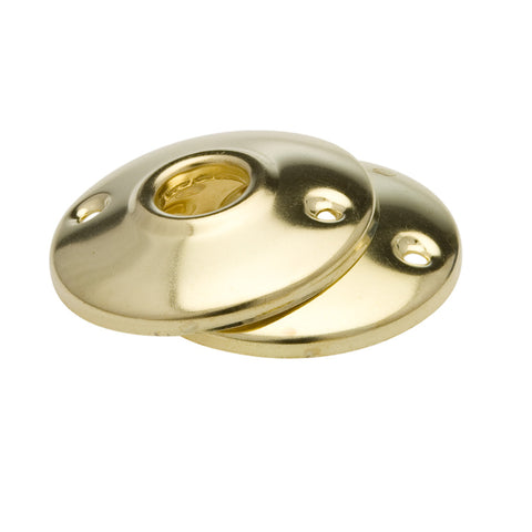 Kaba Ilco Bright Brass Gold Steel Door Knob Rosettes 2 pk (Pack of 5)