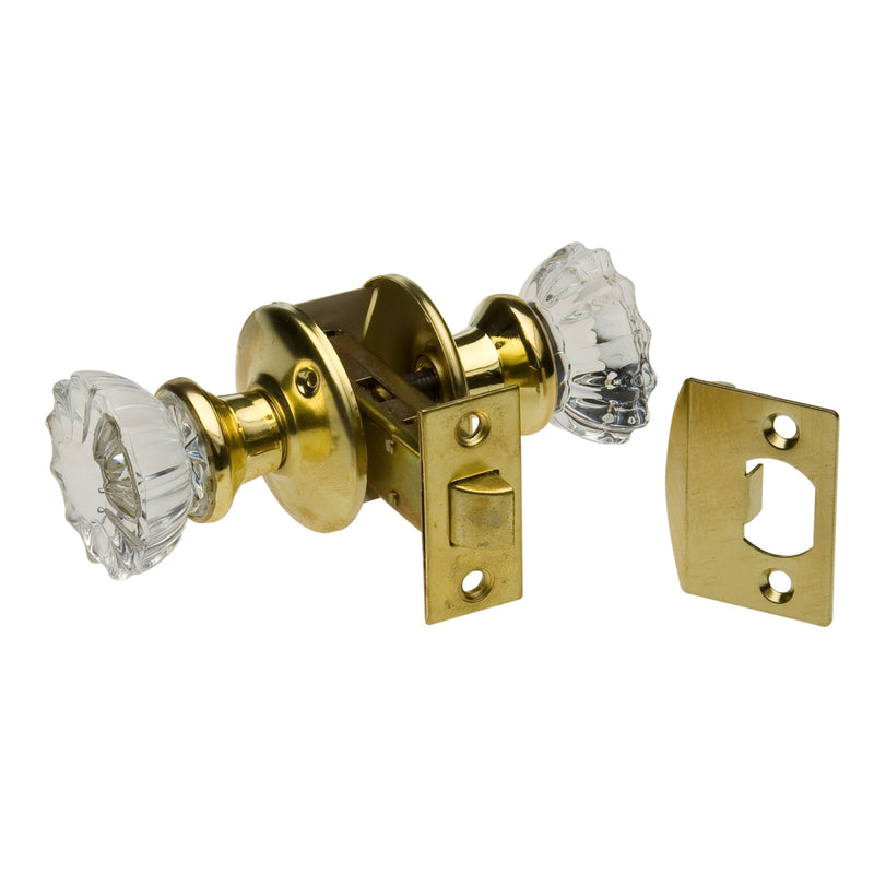 Kaba Ilco Crystal Bright Brass Mortise Lockset (Pack of 5)