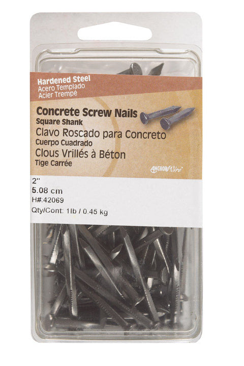 HILLMAN 2 in. Concrete Steel Nail Flat Head 1 lb (Pack of 3)