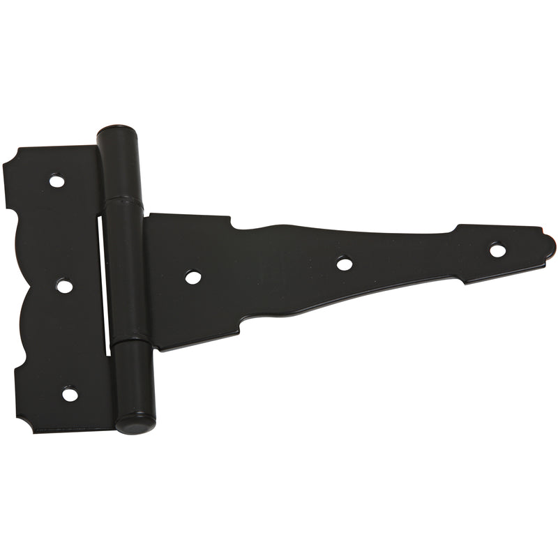 National Hardware 6 in. W X 6 in. L Black Steel Ornamental T Hinge 1 pk