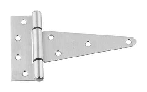 National Hardware 6 in. W X 6 in. L Silver Stainless Steel Heavy Duty T Hinge 1 pk