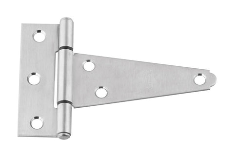 National Hardware 4 in. W X 4 in. L Silver Stainless Steel Heavy Duty T Hinge 1 pk