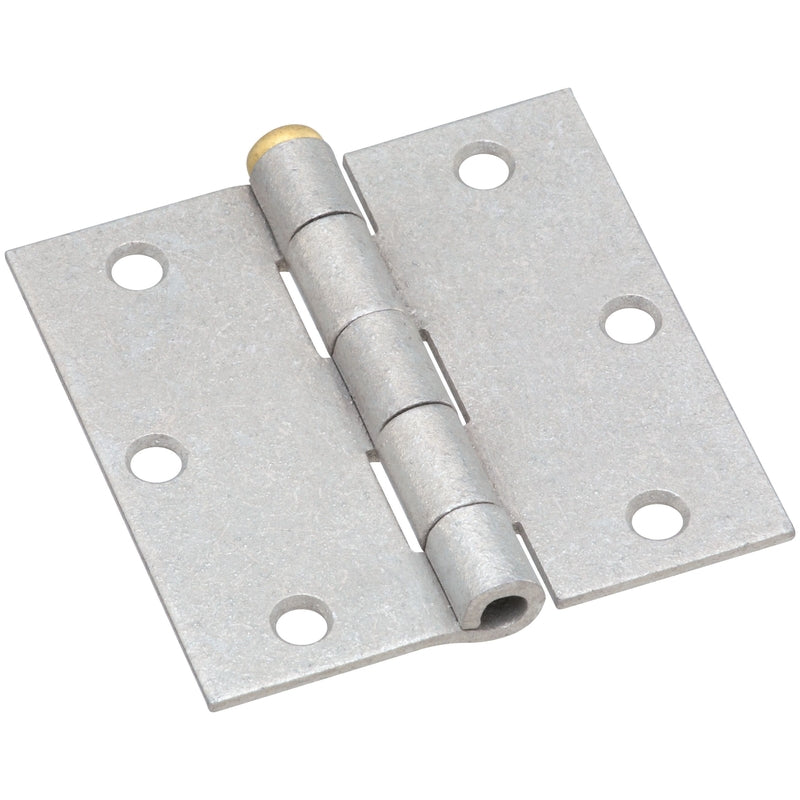 National Hardware Bisagra ancha de acero galvanizado plateado de 3-1/2 pulg. de ancho x 3-1/2 pulg. de largo, paquete de 2