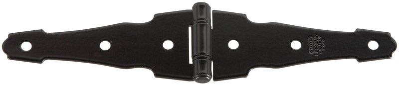 National Hardware 4 in. W X 4 in. L Black Steel Ornamental Strap Hinge 1 pk