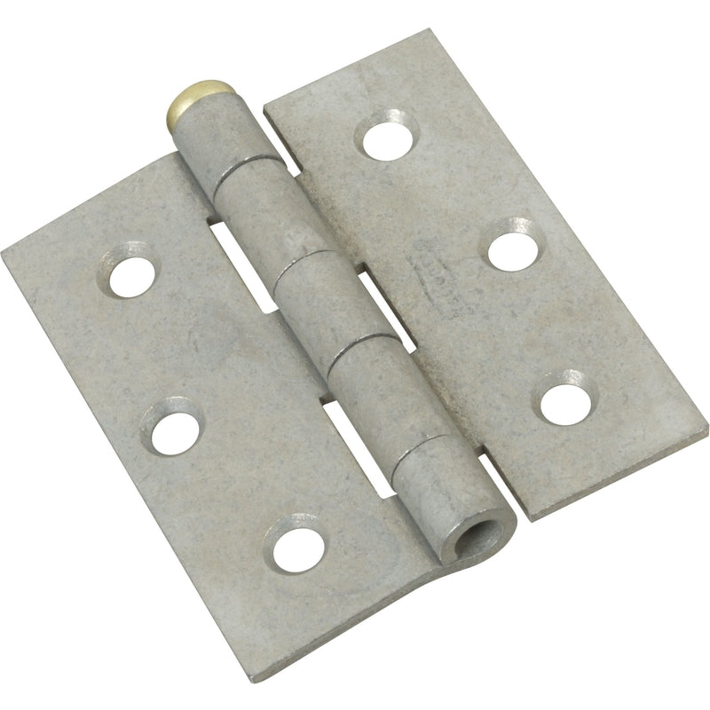 National Hardware Bisagra ancha de acero galvanizado plateado de 2-1/2 pulg. de ancho x 3 pulg. de largo, paquete de 2