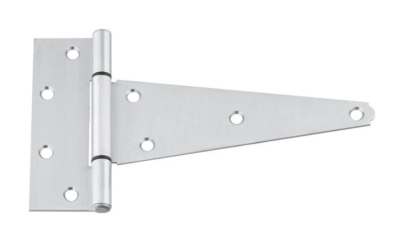 National Hardware 8 in. W X 8 in. L Stainless Steel Silver Stainless Steel Heavy Duty T Hinge 1 pk