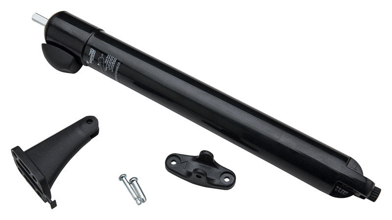 Cerrador negro de metal National Hardware para puerta de malla/tormenta
