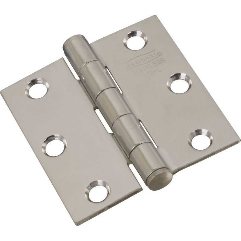 National Hardware 2-1/2 in. L Stainless Steel Door Hinge 2 pk