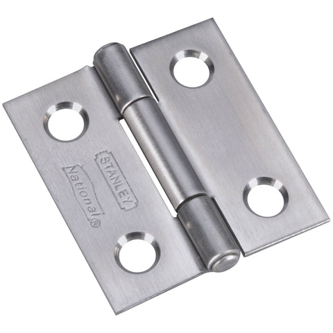 National Hardware 1-1/2 in. L Stainless Steel Door Hinge 2 pk