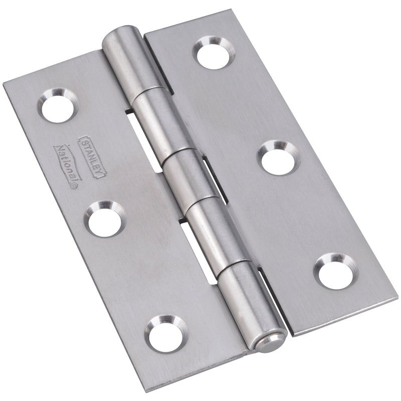 National Hardware 3 in. L Stainless Steel Narrow Hinge 2 pk