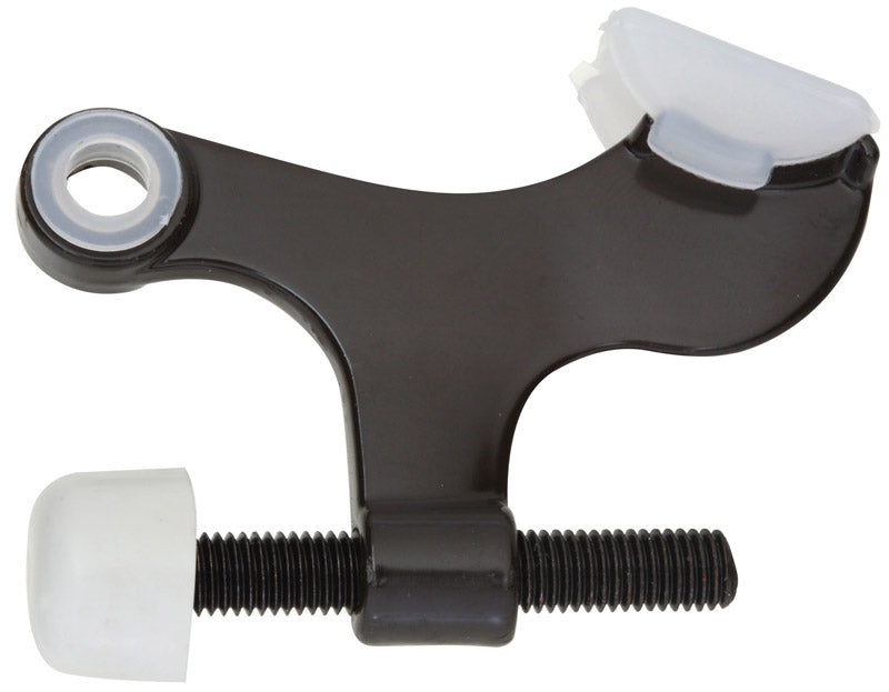 National Hardware Steel Oil Rubbed Bronze Black/White Hinge Pin Door Stop Mounts to door hinge .5 in