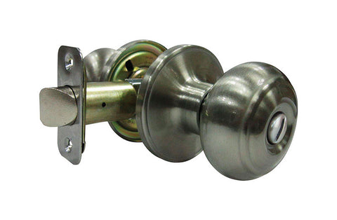 Faultless Fancy Mushroom Satin Nickel Privacy Knob