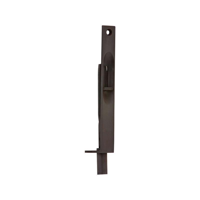 Pestillo de embutir de latón macizo con acabado en bronce aceitado Ives