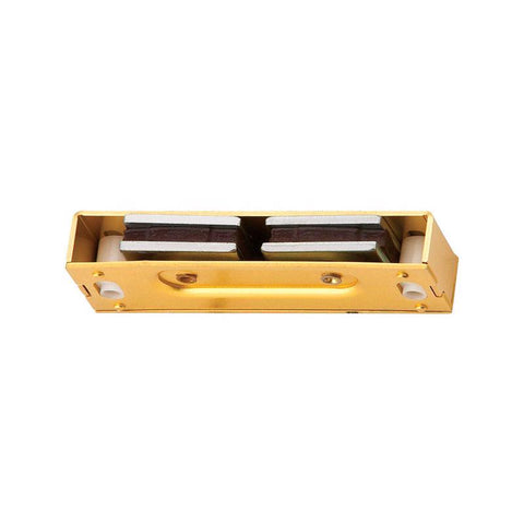 Ives Mighty-Mite 1 in. H X 3-1/8 in. W X 9/16 in. D Polished Brass Aluminum Heavy Duty Magnetic Catc