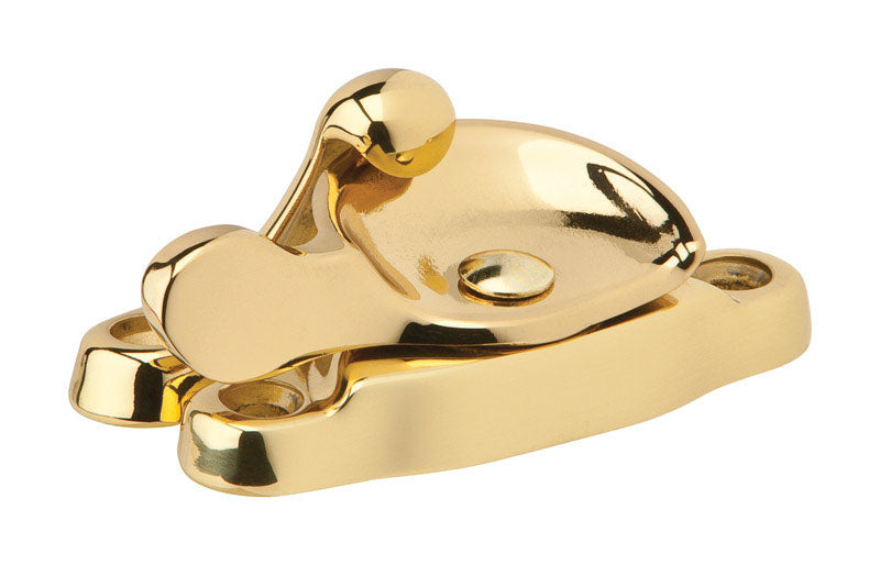 Ives Polished Brass Window Lock 1 pk