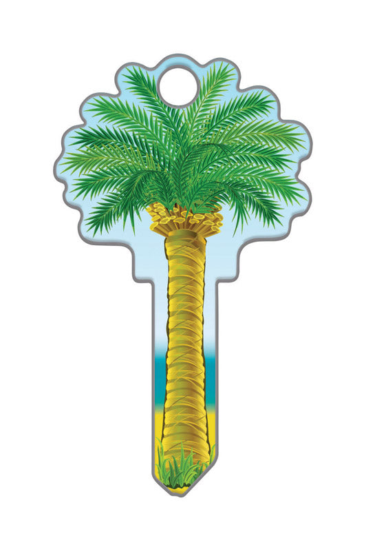 Lucky Line Palm Tree House Key Blank Single For Kwikset KW1/11 Multicolored (Pack of 5)