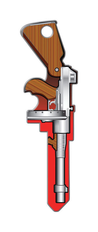 Lucky Line Tommy Gun House Key Blank Single For Kwikset KW1/11 Multicolored (Pack of 5)