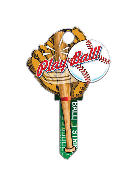 Lucky Line Baseball House Key Blank 68 Single For Schlage Locks Multicolored (Pack of 5)