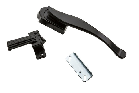National Hardware Matte Black Zinc Lever Latches 1 pk