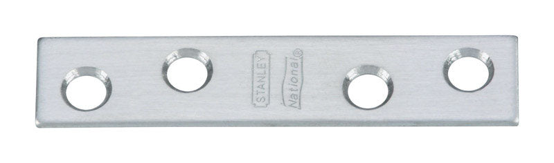 National Hardware 5/8 in. H X 5/8 in. W X 3 in. L Satin Stainless Steel Mending Brace