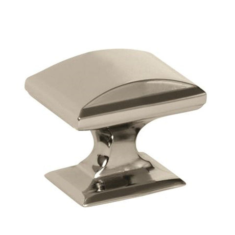 Amerock Candler Square Cabinet Knob 1 in. Polished Nickel 1 pk