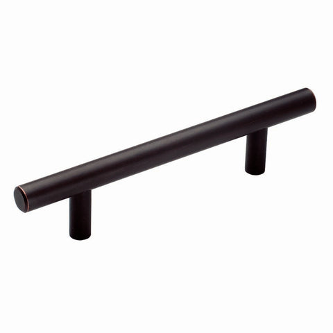 Amerock Bar Pulls Collection Contemporary Bar Cabinet Pull 3-3/4 in. Oil Rubbed Bronze Brown 1 pk
